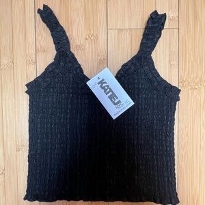 Katie J NYC black sparkle tank top 🖤 NWT